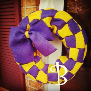 LSU Burlap Wreath!