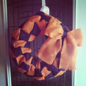 Auburn Burlap Wreath