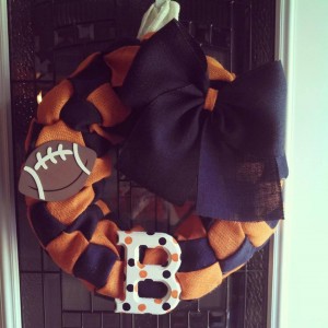 Auburn Burlap Wreath