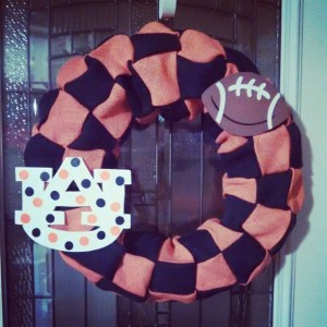 Auburn Burlap Wreath