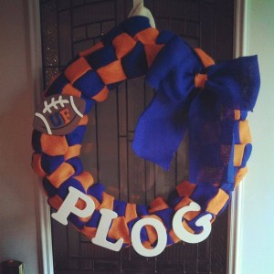 Florida Gators Burlap Wreath with custom last name!