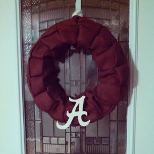 Alabama Burlap Wreath