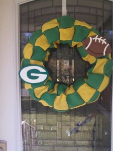 Green Bay Packers Burlap Wreath.