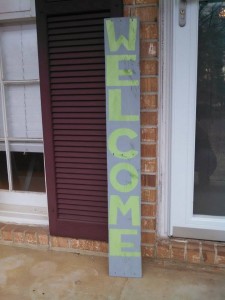 Welcome Pallet Art Sign