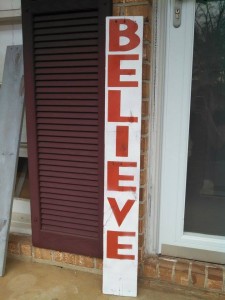 Believe Pallet Art Sign