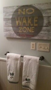 No Wake Zone Strictly Enforced Pallet Art Sign.